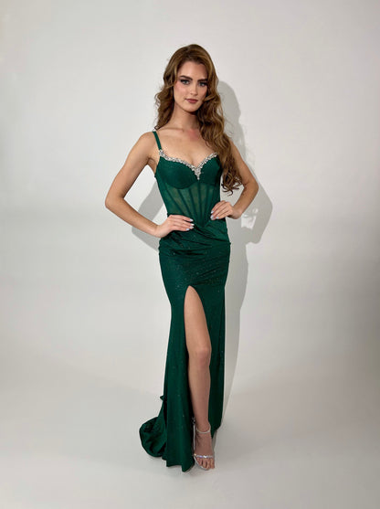 Sophia dress - Emerald green